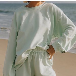 Daily Drills oversize crew in “Surf” XS/S (ALSO SELLING MATCHING SHORTS!)